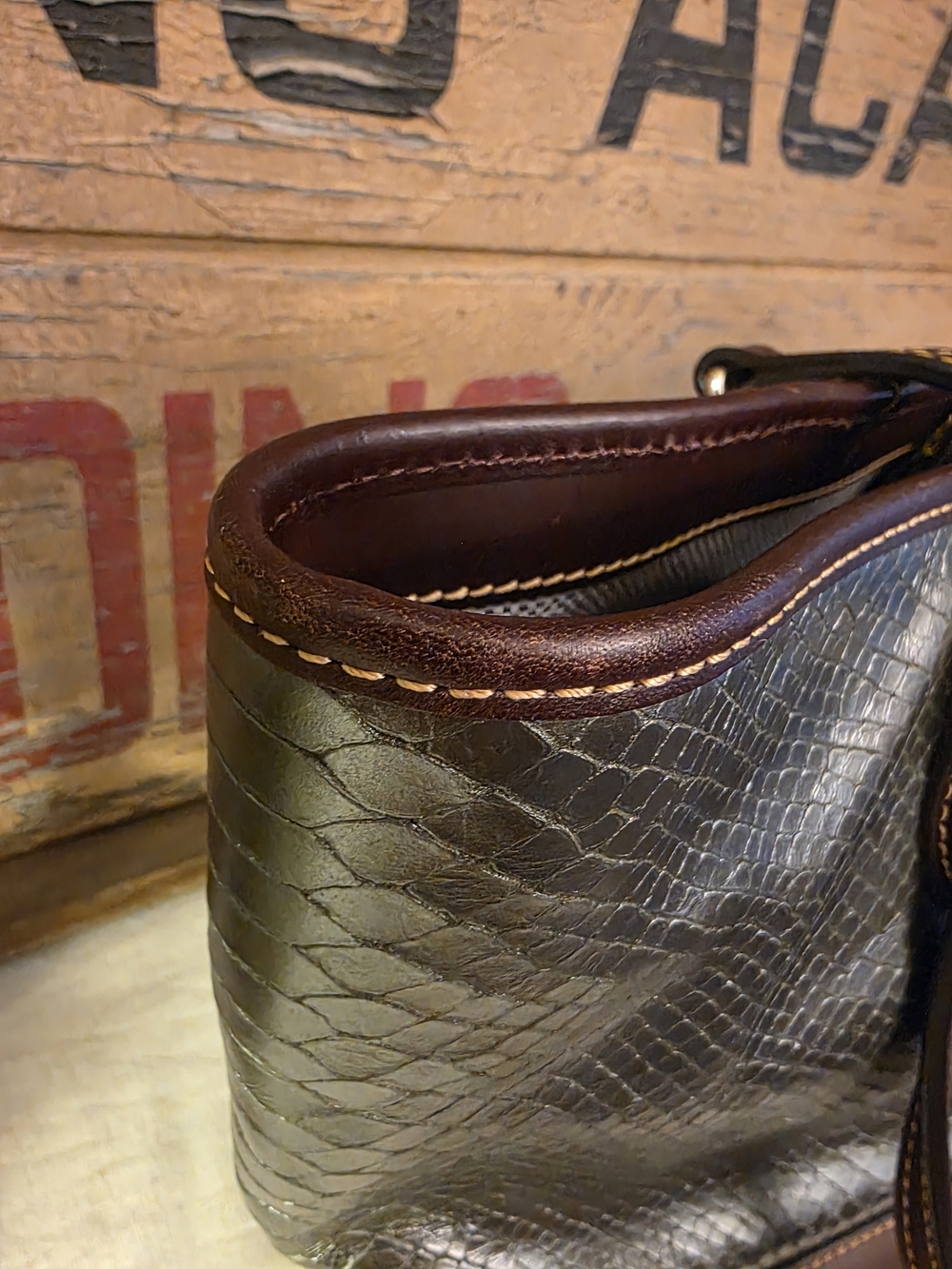 Dooney & Bourke Metallic Python Embossed Tote/Shopper - Picture 15 of 16